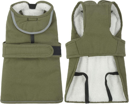 Hundemantel Winterjacke Warm Reflektierend Wasserdicht Grün