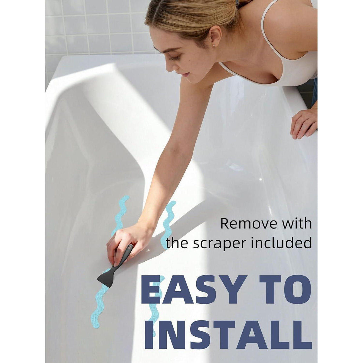 Anti-Rutsch Aufkleber für Badewanne & Dusche – 24 Stück Blau