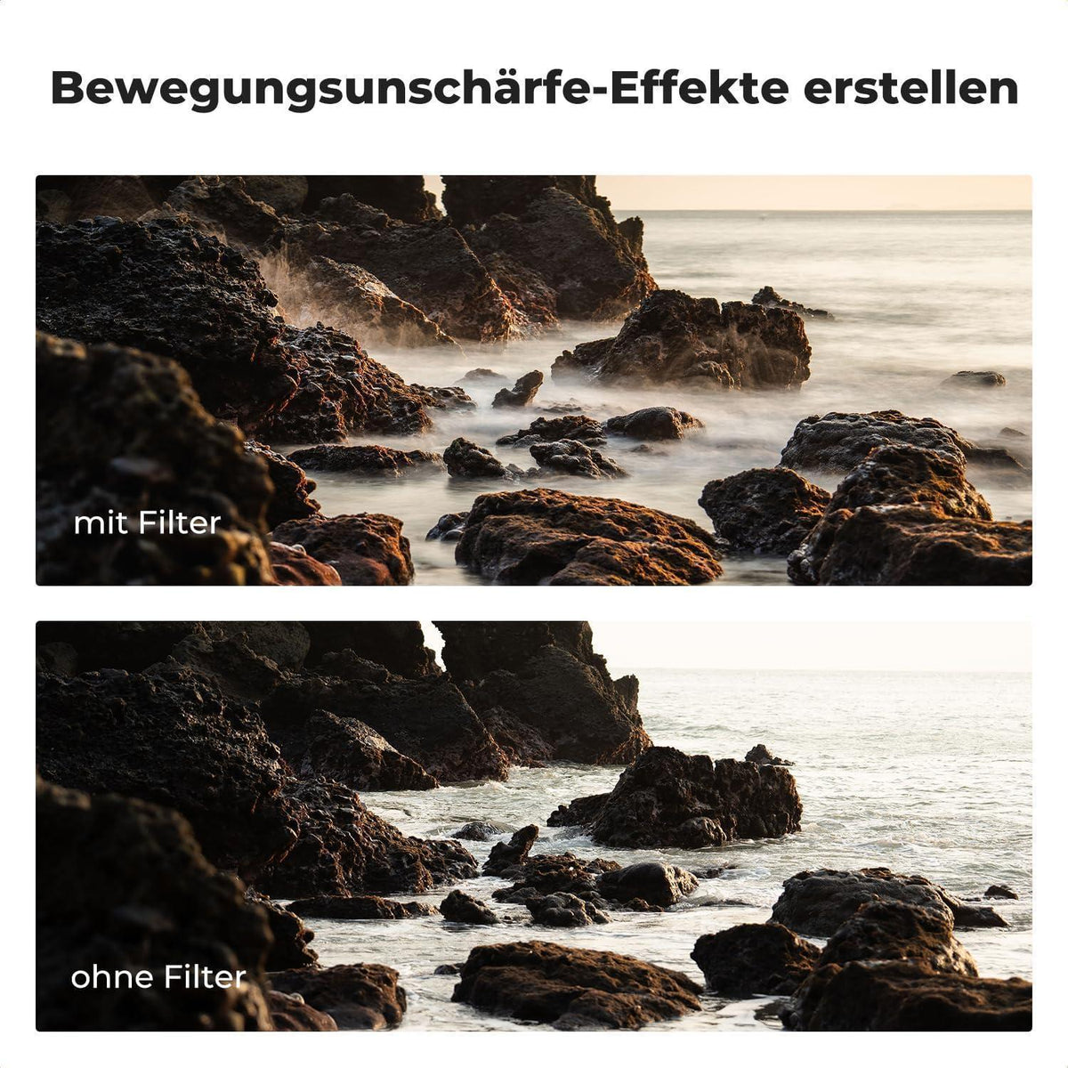 Variabler ND-Filter ND2-400 (1-9 Blendenstufen) mit Hebel und Tasche