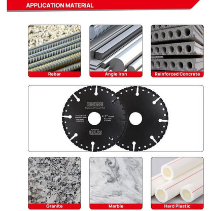 Diamant-Trennscheiben 2er-Set 230mm für Stahlbeton, Metall & mehr