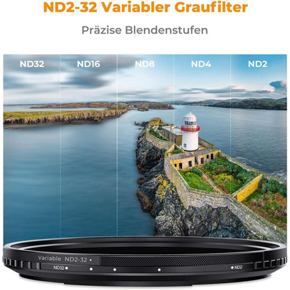 Magnetischer Variabler Graufilter 67mm ND2-32 (1-5 Stop)