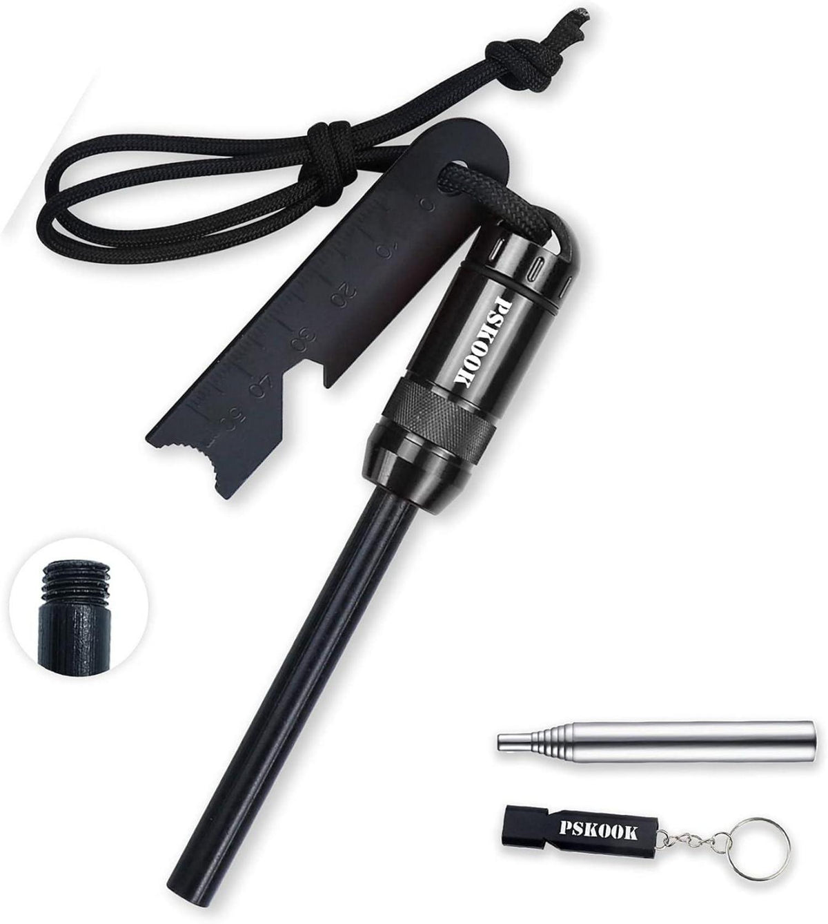 Survival Fire Starter Kit Premium Magnesium Ferrocium Rod Feuerstahl