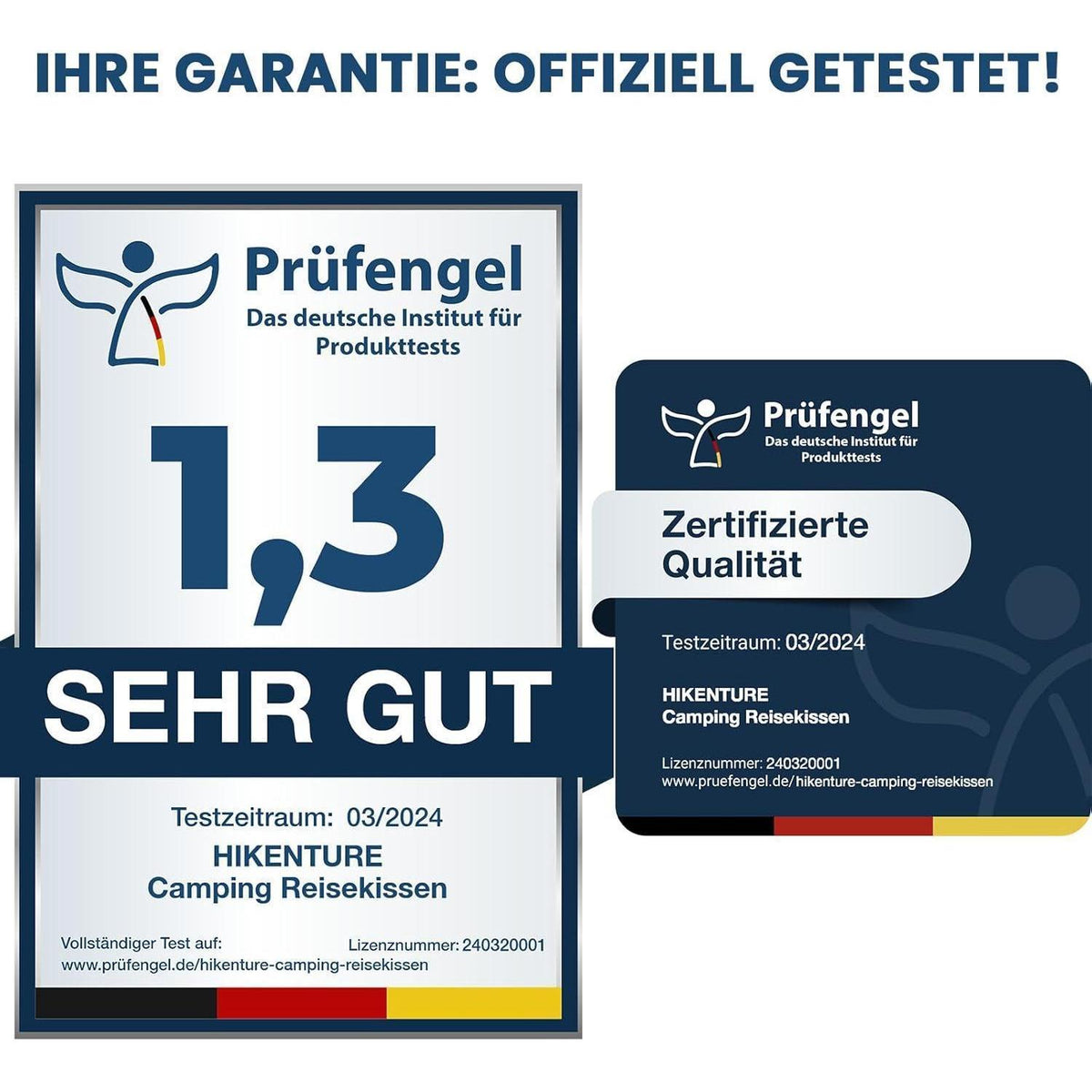 Aufblasbares Reisekissen mit abnehmbarem Bezug, Grün