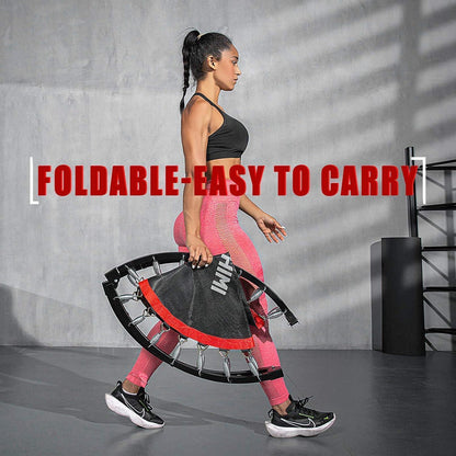 Faltbares Fitness Trampolin mit Griff – 101 cm, Schwarz