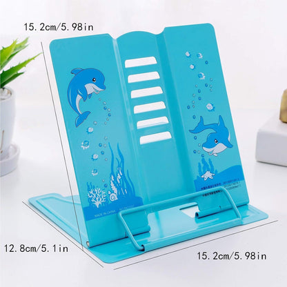 Buchstützen Book Stand Leseständer Metall Blau Kinder Schule Büro Kochbuchhalter