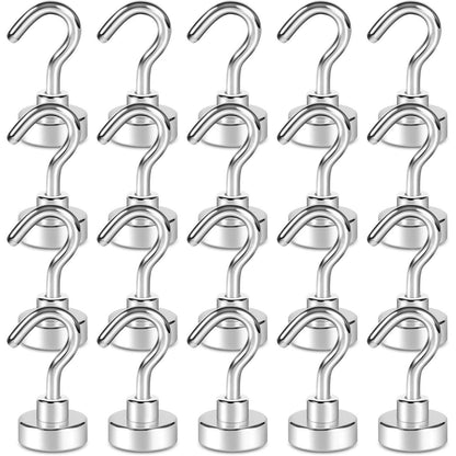 Extra starke Neodym-Magnethaken (20 Stück) 11kg belastbar