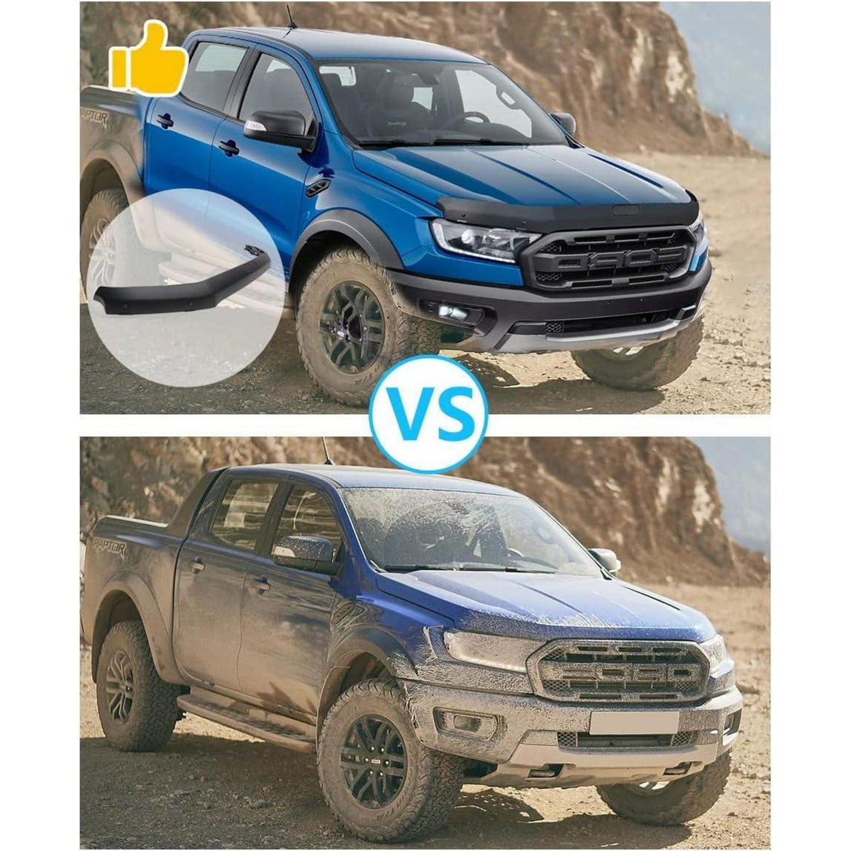Motorhaube Deflektor Ford Ranger Wildtrak 2016-2022 Steinschlagschutz