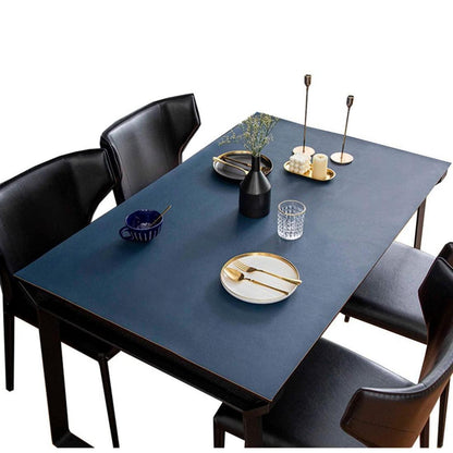 PU Tischdecke Wasserdicht Blau-Orange 90x180cm