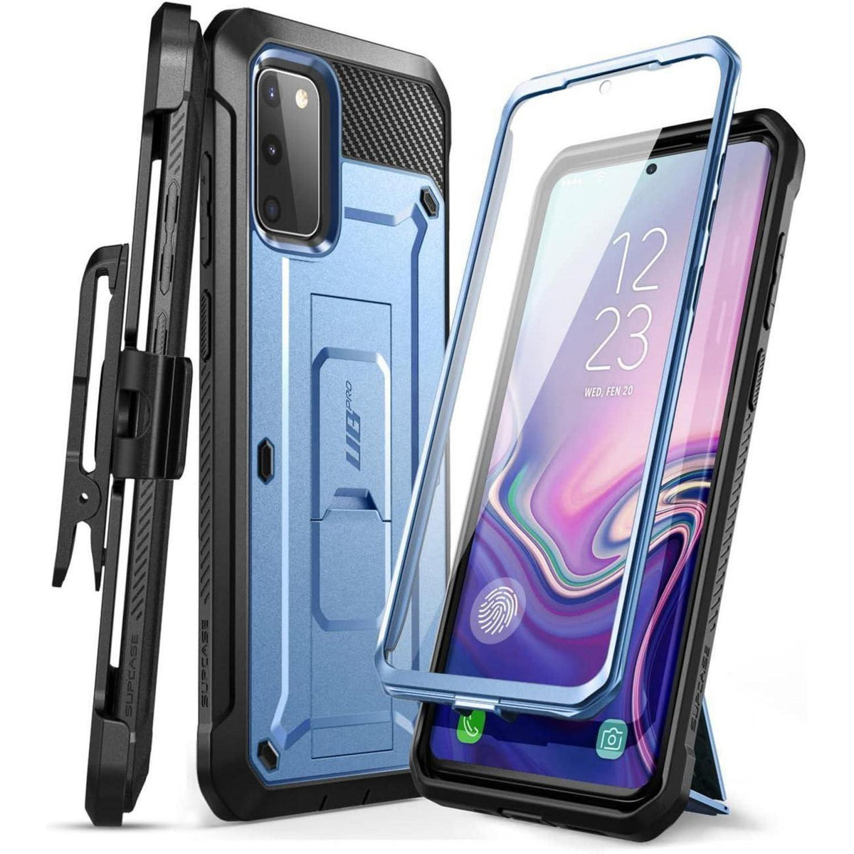 Outdoor Hülle für Samsung Galaxy S20 FE 5G mit Holster Blau