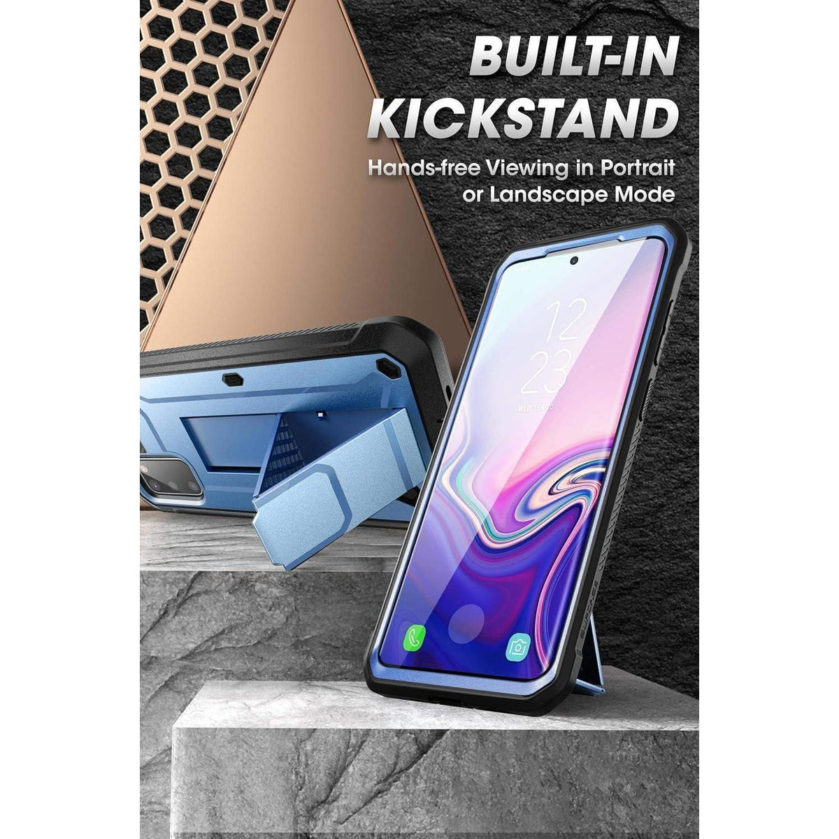 Outdoor Hülle für Samsung Galaxy S20 FE 5G mit Holster Blau