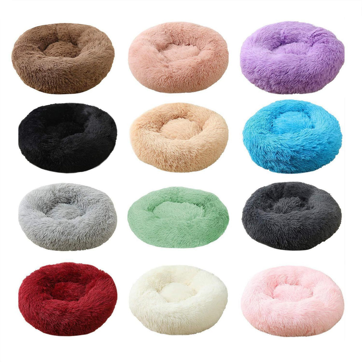 Flauschiges Hundebett Deluxe – Rundes Kuschelbett für Große Hunde
