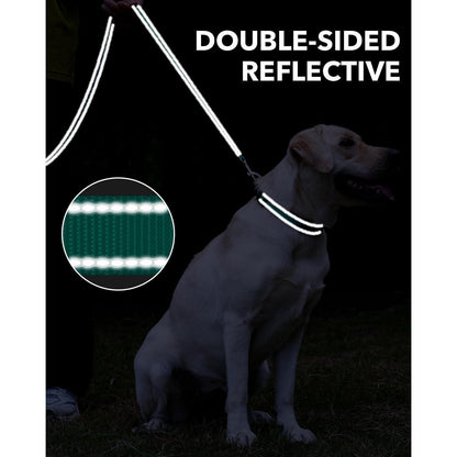 Hundeleine gepolstert reflektierend für große Hunde Türkis 1.2m