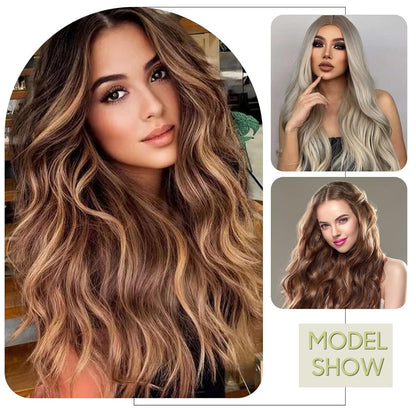 Welliges Haarverlängerung Set – 8-teilig, Blond, 43cm