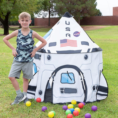 Kinderzelt Rakete Weltraumzelt Pop-up Zelt für Drinnen und Draußen