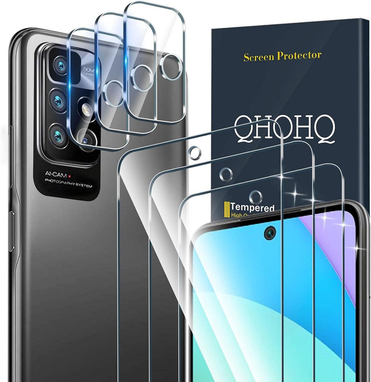 Panzer Schutz Glas für Xiaomi Redmi 10 & 10 Prime mit Kamerafolie