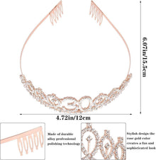 Geburtstagskrone Set Roségold Princess Birthday Accessoires