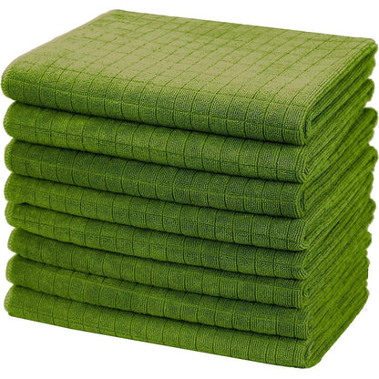 8er-Set Microfaser Küchentücher 45x65cm Grün