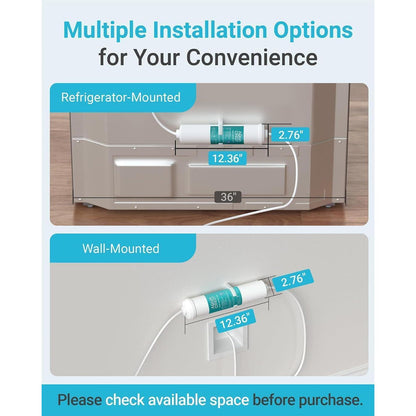 Inline Wasserfilter für Kühlschrank & Eismaschine