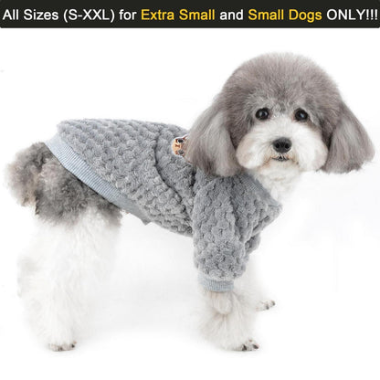 Hundepullover Fleece Wintermantel Grau XL