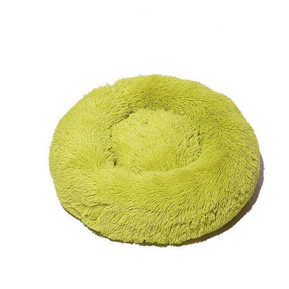 Rundes Hundebett Plüsch 120cm Grün – Weiches Kuschelkissen