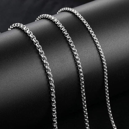 Edelstahl Seilketten Halskette für Damen und Herren, 2mm Breite, 80cm Länge