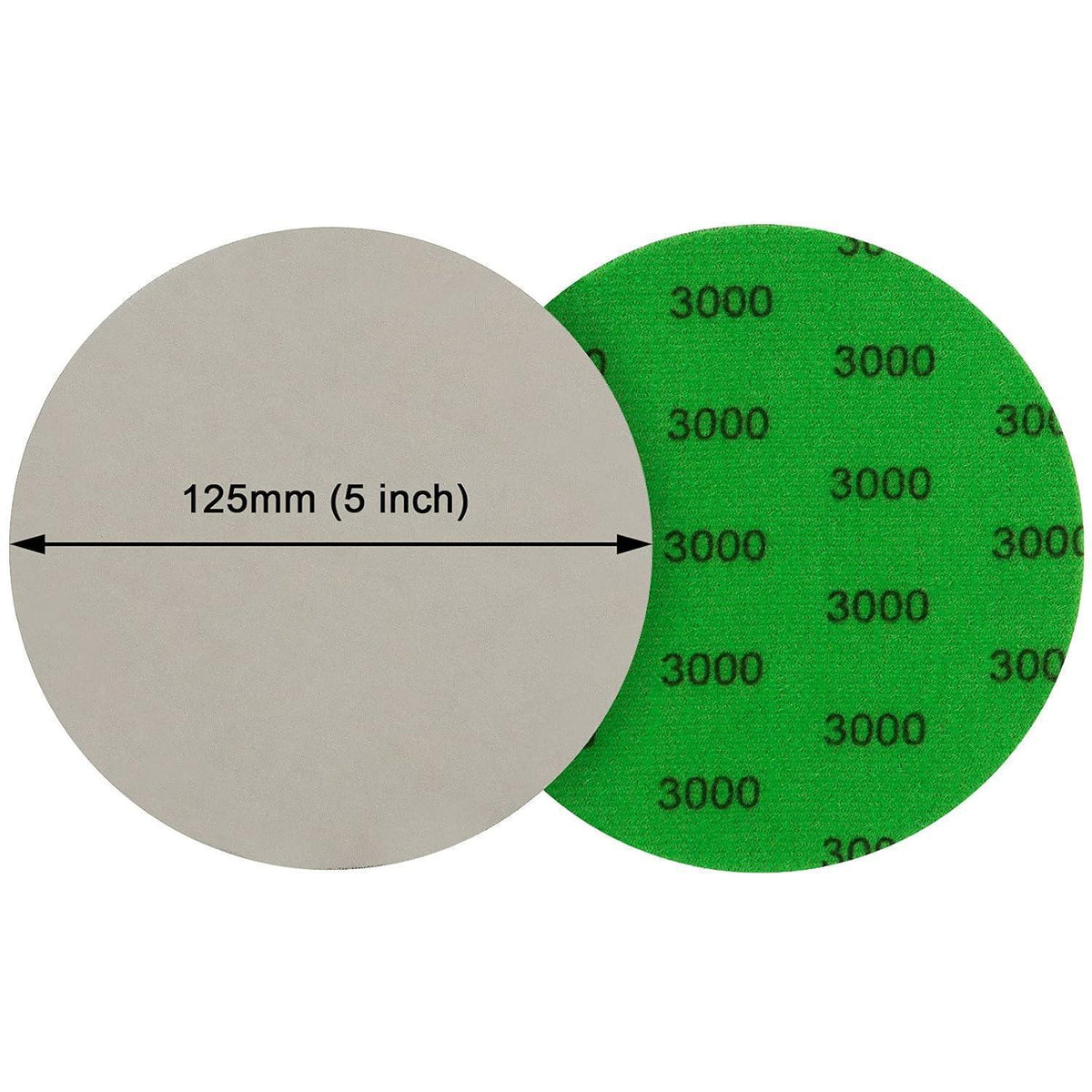 Schleifpapier Klett 125mm 25er Set Körnung 3000-10000 Nass/Trocken
