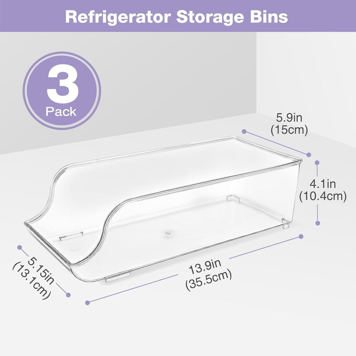 Puricon Dosenhalter 3 Stück Stapelbar Dosen Kühlschrank Organizer