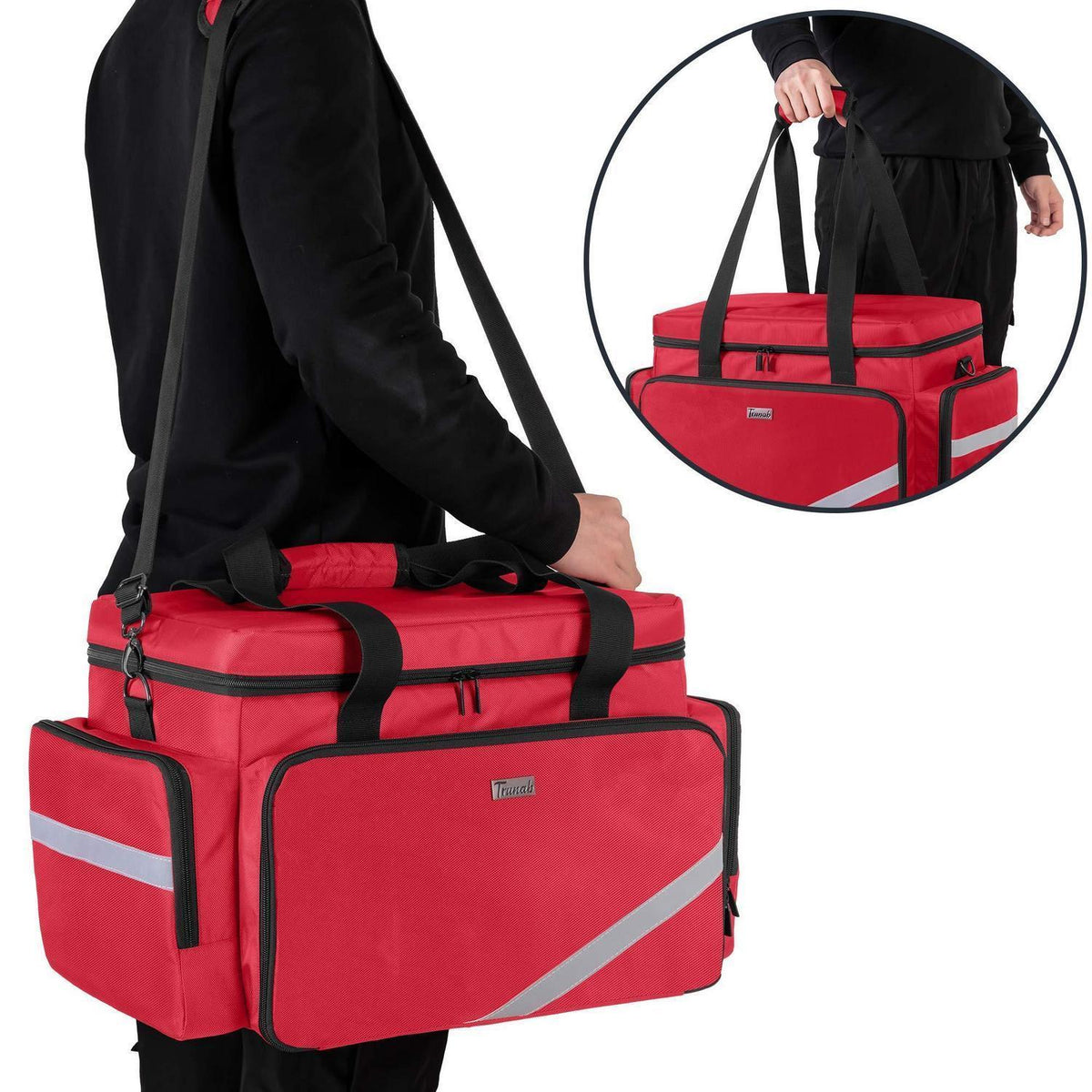 Trunab Notfalltasche Rot mit Trennwänden & Rutschfestem Boden
