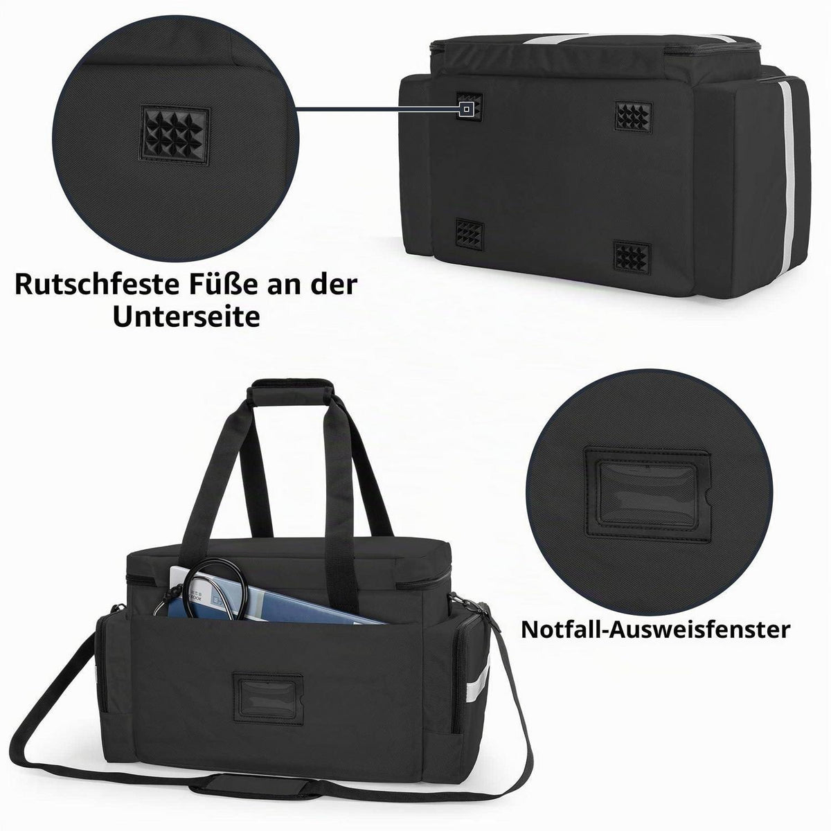 Trunab Notfalltasche leer mit Trennwänden & rutschfestem Boden