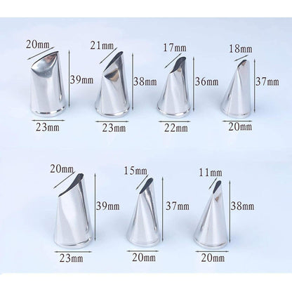Kuchen Dekoration Set: 7 Spritztüllen & Blumenwerkzeug