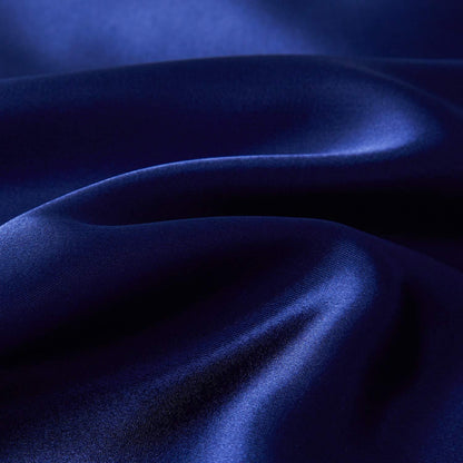 Satin Bettwäsche Set Blau 135x200cm - 2 Bettbezug & 2 Kissenbezug
