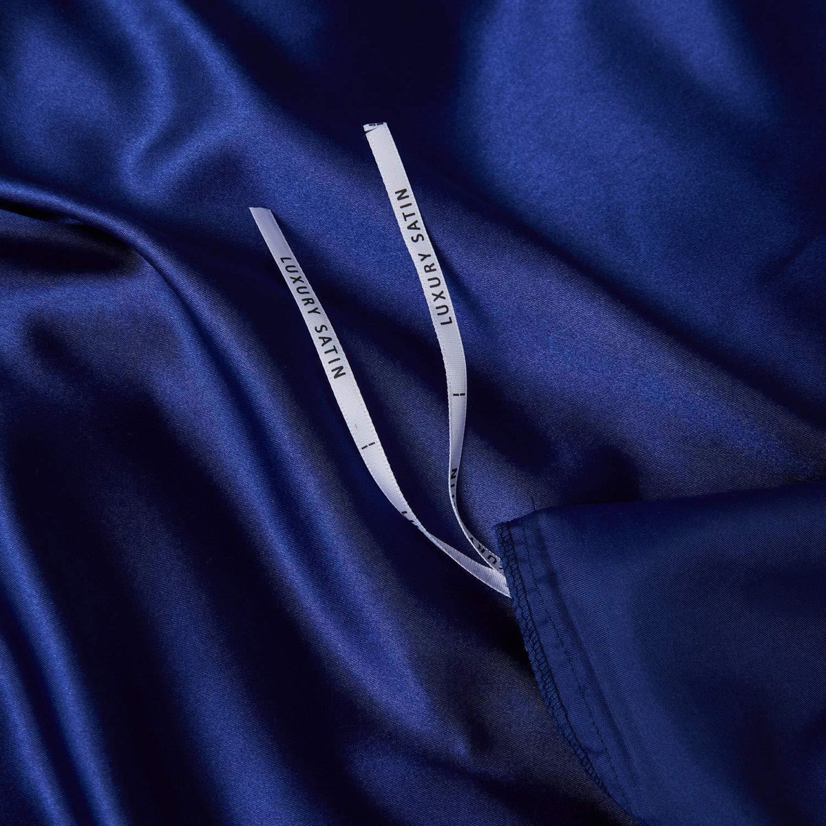 Satin Bettwäsche Set Blau 135x200cm - 2 Bettbezug & 2 Kissenbezug
