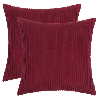 Cord Kissenbezug Dunkelrot 50x50 cm - 2er Set