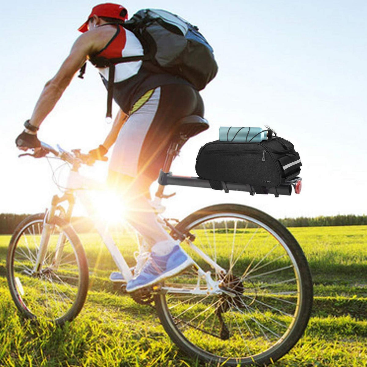 Fahrrad Gepäckträgertasche Wasserdicht mit Schultergurt