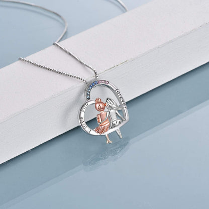 Schwestern Halskette "Always My Sister Forever My Friend" 925 Silber
