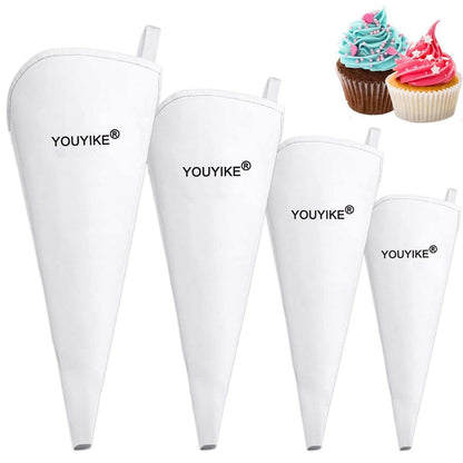 Wiederverwendbare Spritzbeutel Set – 4 Größen für Kuchen & Torten