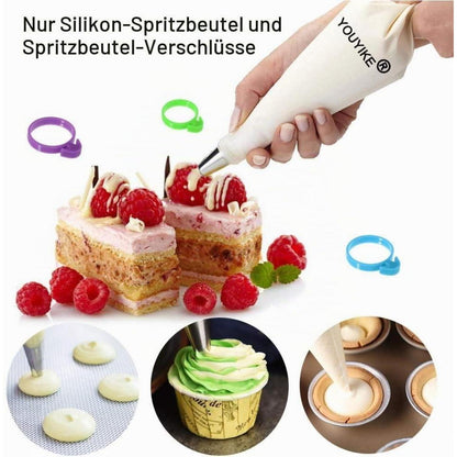 Wiederverwendbare Spritzbeutel Set – 4 Größen für Kuchen & Torten