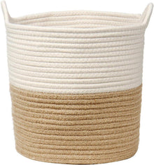 Geflochtener Baumwollseilkorb Aufbewahrung Wäschekorb 28x28cm Braun