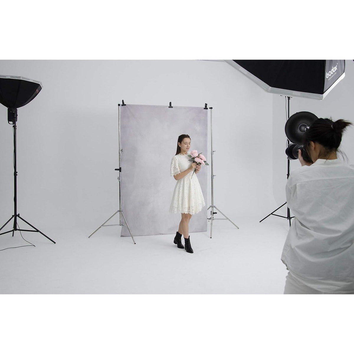 Fotografie Hintergrund Mikrofaser Grau 2,5x2,5m