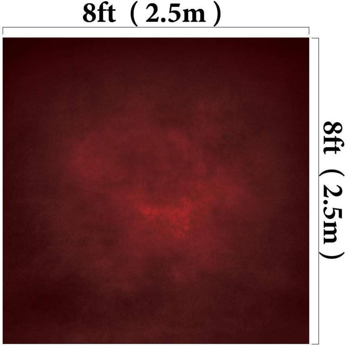 Fotohintergrund 2.5x2.5m Rot Schwarz Farbverlauf Samt Textur