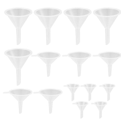 15x Mini Trichter Set aus Kunststoff – Für Küche, Labor & Kosmetik
