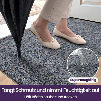 Fußmatte Innen rutschfest Grau-blau 90x150 cm