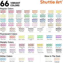 3D Textilfarben Set, 66 Farben, Waschfest, Metallic, Neon, Glitzer