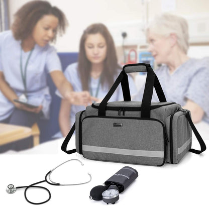 Erste Hilfe Tasche mit Trennwänden & Rutschfestem Boden Grau