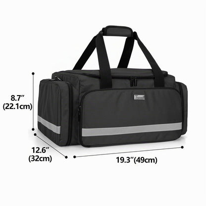 Erste-Hilfe-Tasche mit Trennwänden & rutschfestem Boden Schwarz