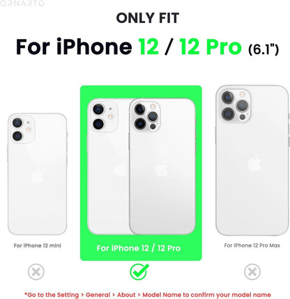 ORNARTO iPhone 12 Pro Hülle Silikon Case 6,1 Zoll Voller