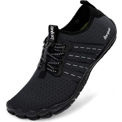 Aqua Schuhe Herren Damen Schnelltrocknend Barfußgefühl Schwarz