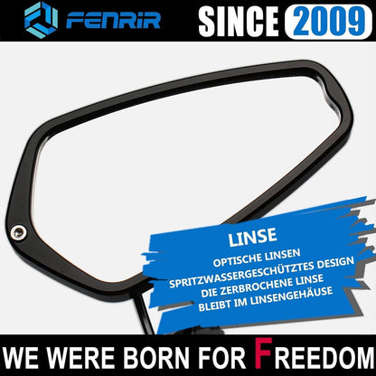 Motorrad Lenkerendenspiegel CNC Aluminium Blendschutz