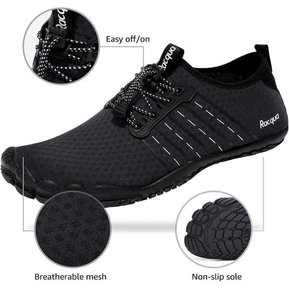 Aqua Schuhe Herren Damen Barfuß mit Drainage für Outdoor & Wassersport