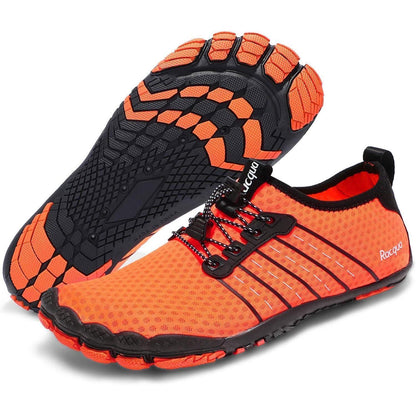 Aqua Schuhe Herren Damen Orange Barfuß-Gefühl Schnelltrocknend